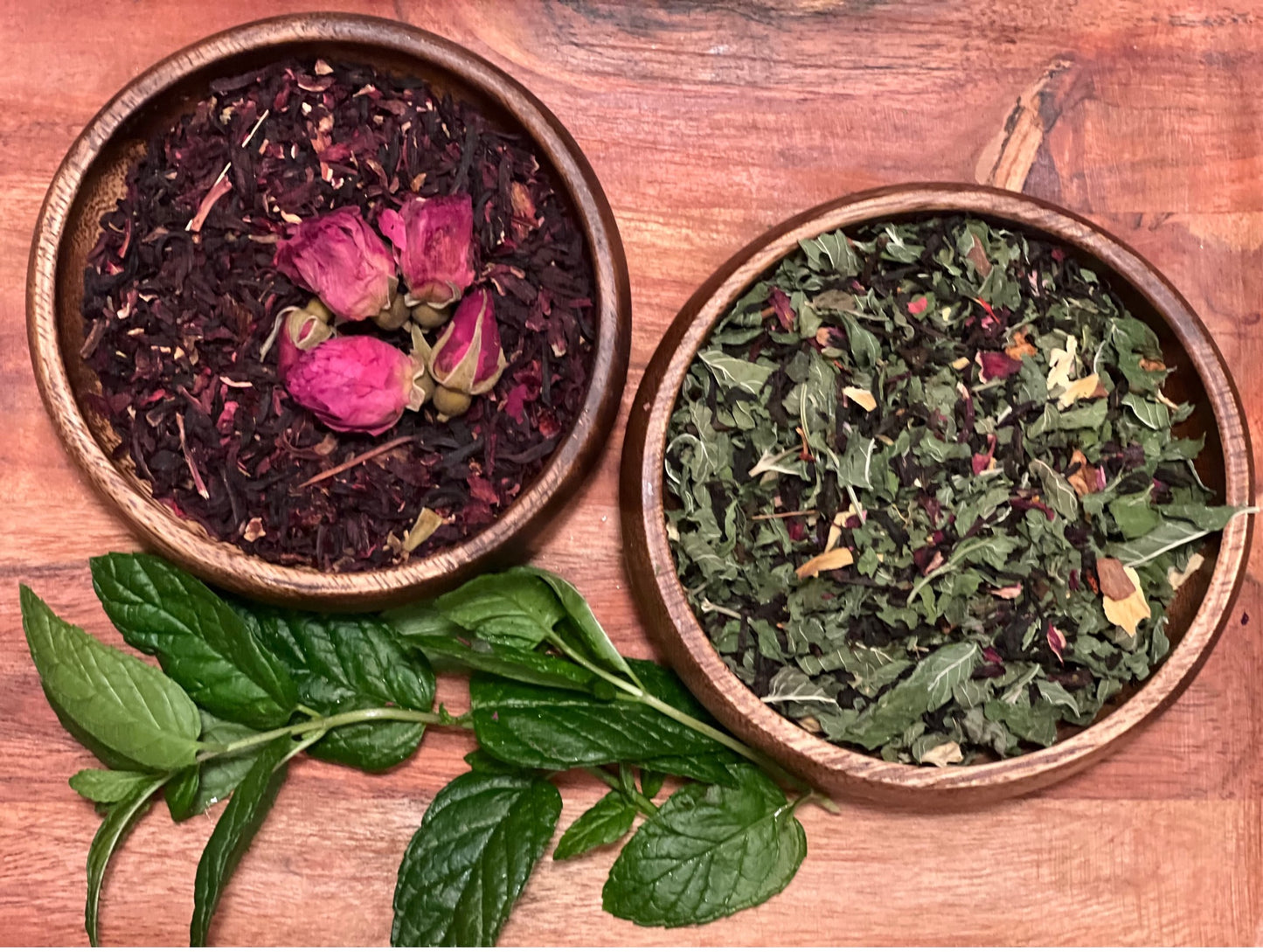 Loose Leaf Mint, Rose and Hibiscus Tea - 16 oz.