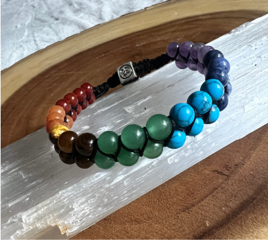 Double Layer Chakra Adjustable Bracelet